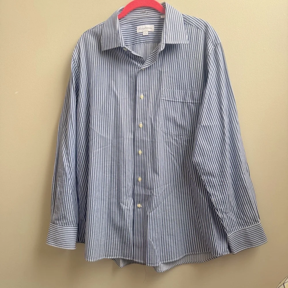 J.Crew Blue Stripe Classic cotton Shirt Size 17
